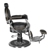 Gabbiano fotel barberski Cesare Silver czarny