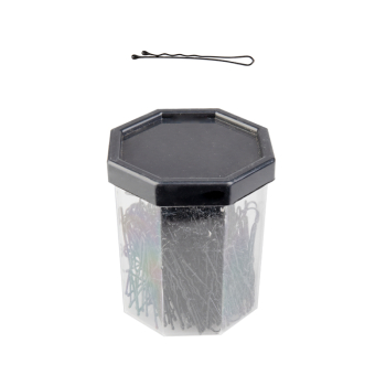 Wsuwki fryzjerskie do włosów E-62 150 szt. 4,9 cm czarne
