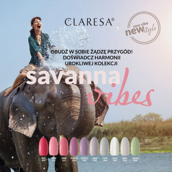CLARESA Lakier hybrydowy RED 402 -5g